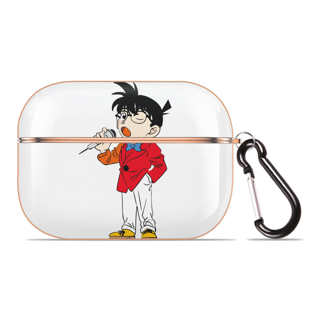 （画像用） 名探偵コナン 江戸川 コナン Detective Conan Conan Edogawa 【AirPods Pro用】ハードシェル保護ケース｜耐衝撃・防指紋・カラビナ付き商品仕様