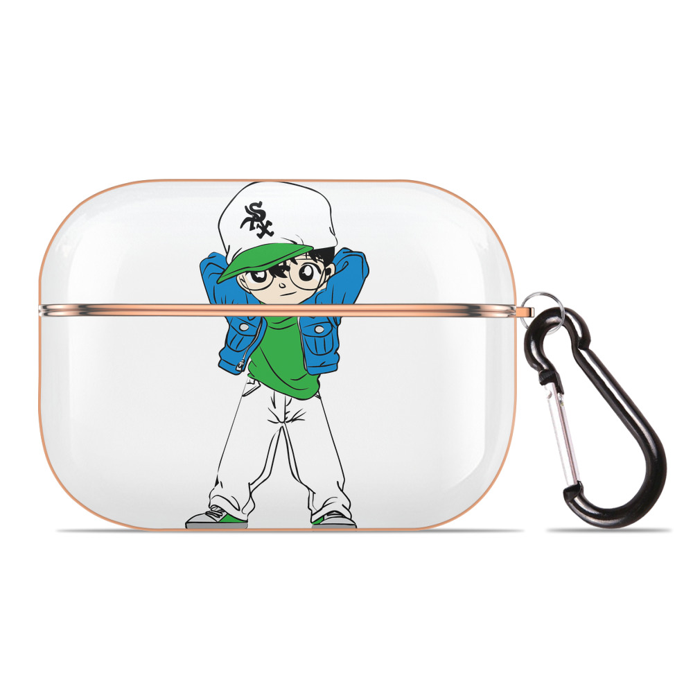 （画像用） 名探偵コナン 江戸川 コナン Detective Conan Conan Edogawa 【AirPods Pro用】ハードシェル保護ケース｜耐衝撃・防指紋・カラビナ付き商品仕様