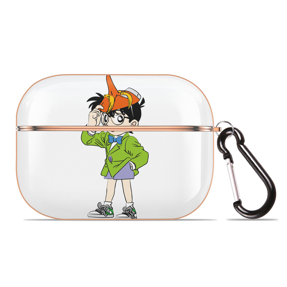 （画像用） 名探偵コナン 江戸川 コナン Detective Conan Conan Edogawa 【AirPods Pro用】ハードシェル保護ケース｜耐衝撃・防指紋・カラビナ付き商品仕様