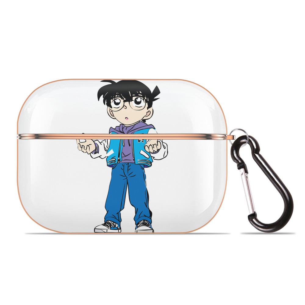 （画像用） 名探偵コナン 江戸川 コナン Detective Conan Conan Edogawa 【AirPods Pro用】ハードシェル保護ケース｜耐衝撃・防指紋・カラビナ付き商品仕様