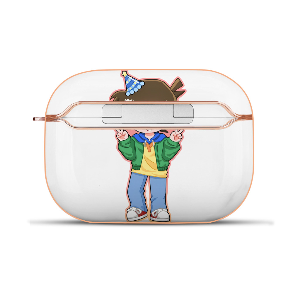 （画像用） 名探偵コナン 江戸川 コナン Detective Conan Conan Edogawa 【AirPods Pro用】ハードシェル保護ケース｜耐衝撃・防指紋・カラビナ付き商品仕様