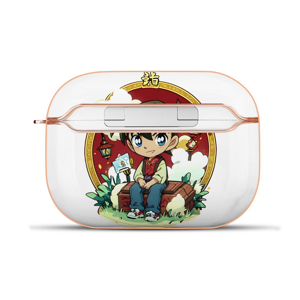 （画像用） 名探偵コナン 江戸川 コナン Detective Conan Conan Edogawa 【AirPods Pro用】ハードシェル保護ケース｜耐衝撃・防指紋・カラビナ付き商品仕様