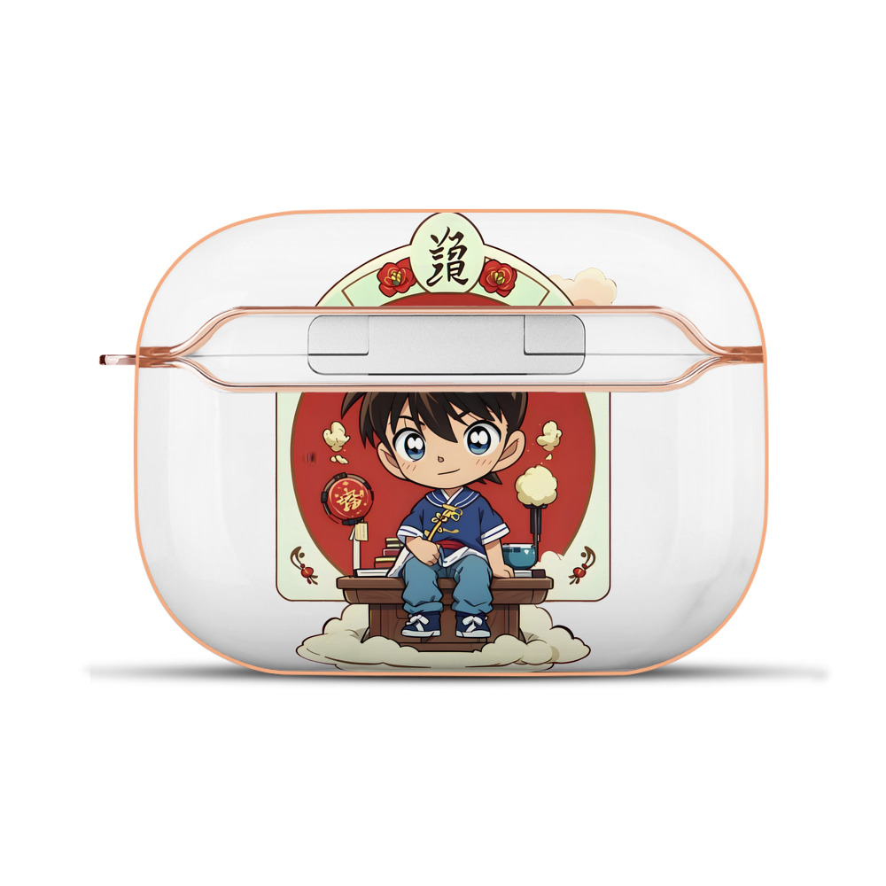 （画像用） 名探偵コナン 江戸川 コナン Detective Conan Conan Edogawa 【AirPods Pro用】ハードシェル保護ケース｜耐衝撃・防指紋・カラビナ付き商品仕様