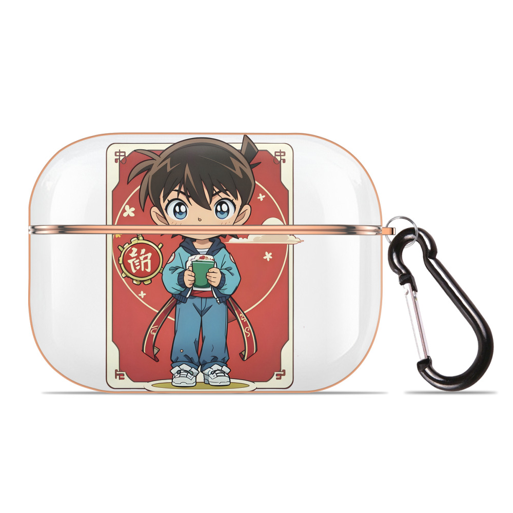 （画像用） 名探偵コナン 江戸川 コナン Detective Conan Conan Edogawa 【AirPods Pro用】ハードシェル保護ケース｜耐衝撃・防指紋・カラビナ付き商品仕様