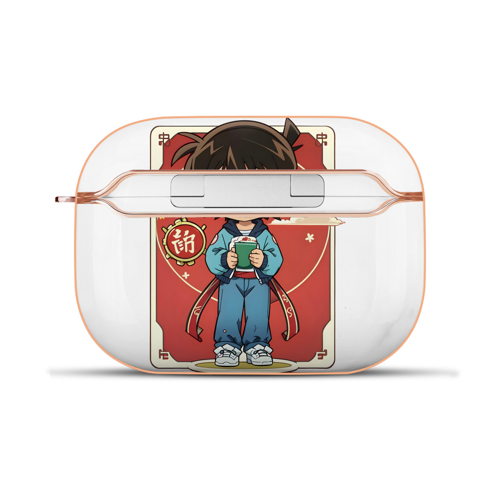 （画像用） 名探偵コナン 江戸川 コナン Detective Conan Conan Edogawa 【AirPods Pro用】ハードシェル保護ケース｜耐衝撃・防指紋・カラビナ付き商品仕様