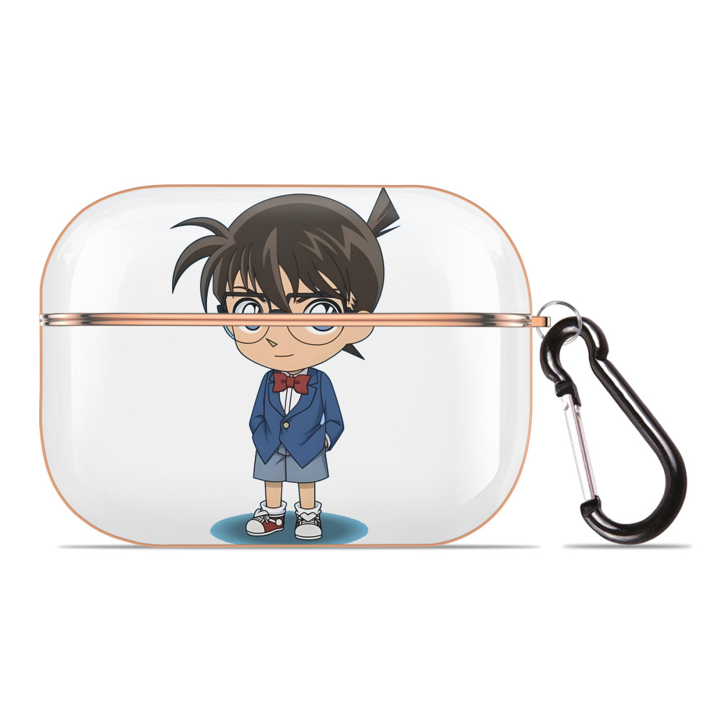 （画像用） 名探偵コナン 江戸川 コナン Detective Conan Conan Edogawa 【AirPods Pro用】ハードシェル保護ケース｜耐衝撃・防指紋・カラビナ付き商品仕様