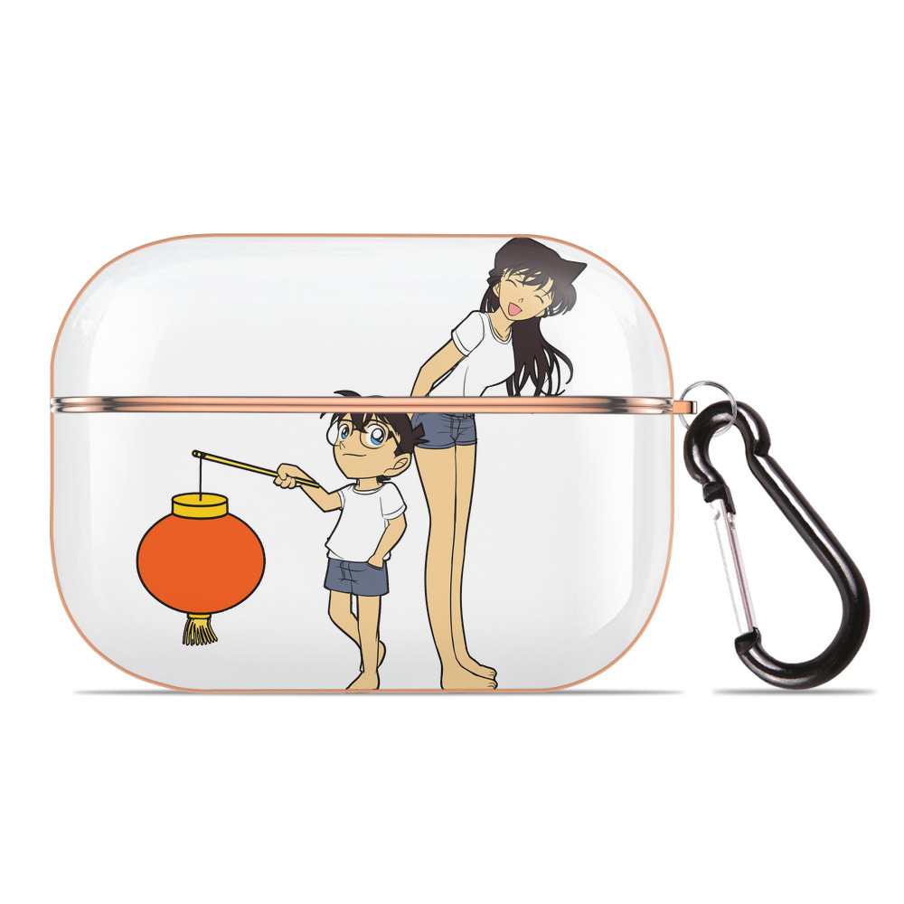 （画像用） 名探偵コナン 毛利 蘭 もうり らん、モーリ ラン Detective Conan Rachel Moore 【AirPods Pro用】ハードシェル保護ケース｜耐衝撃・防指紋・カラビナ付き商品仕様