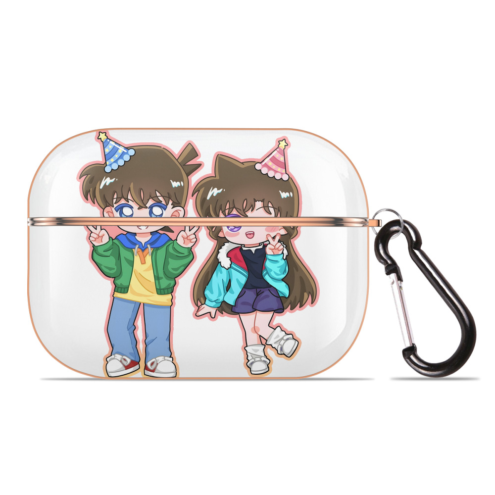 （画像用） 名探偵コナン 毛利 蘭 もうり らん、モーリ ラン Detective Conan Rachel Moore 【AirPods Pro用】ハードシェル保護ケース｜耐衝撃・防指紋・カラビナ付き商品仕様