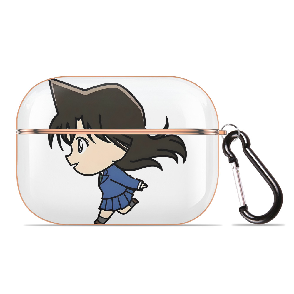 （画像用） 名探偵コナン 毛利 蘭 もうり らん、モーリ ラン Detective Conan Rachel Moore 【AirPods Pro用】ハードシェル保護ケース｜耐衝撃・防指紋・カラビナ付き商品仕様
