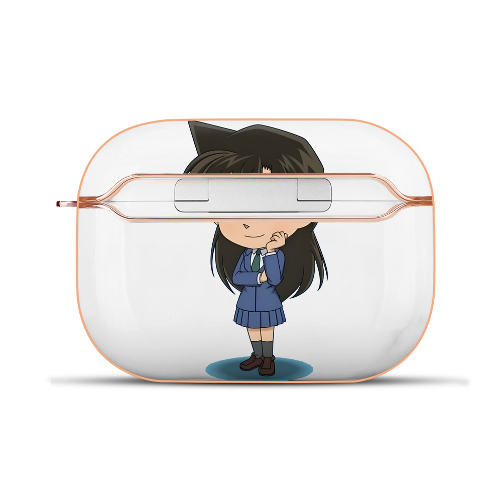 （画像用） 名探偵コナン 毛利 蘭 もうり らん、モーリ ラン Detective Conan Rachel Moore 【AirPods Pro用】ハードシェル保護ケース｜耐衝撃・防指紋・カラビナ付き商品仕様