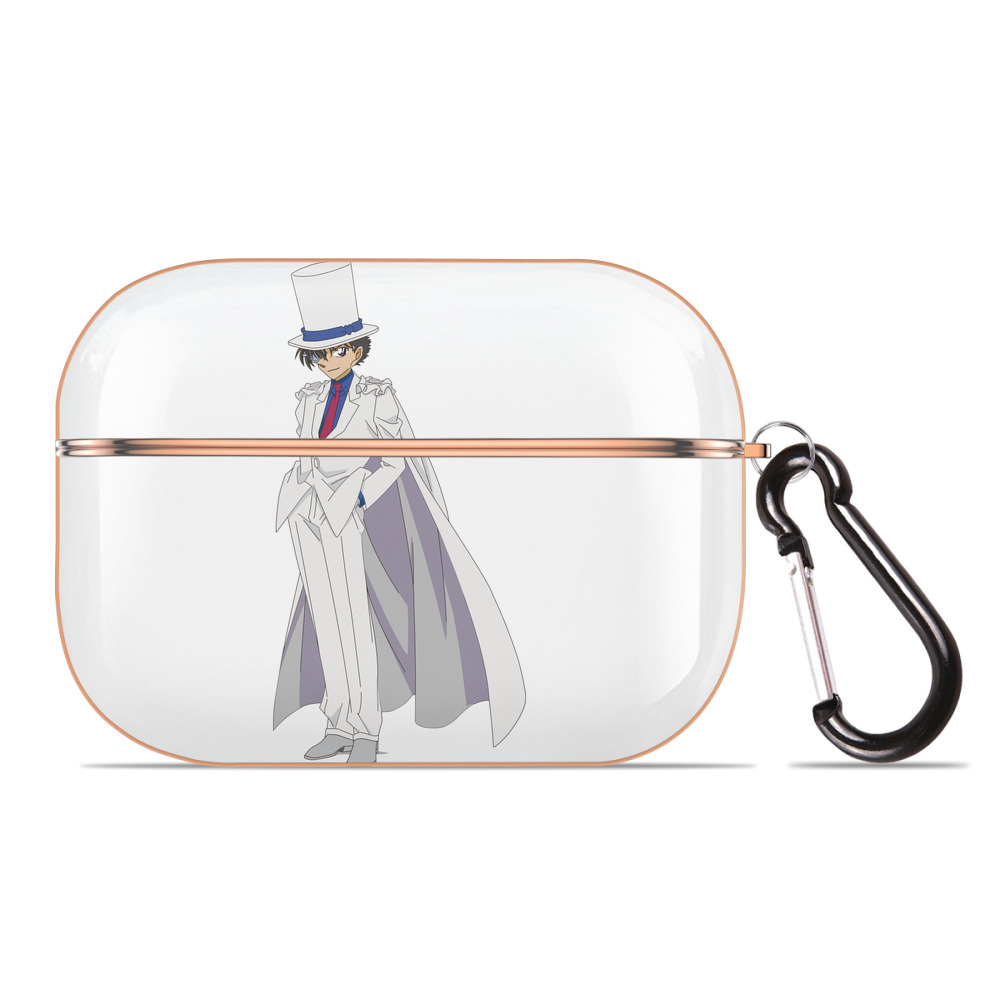 （画像用） 名探偵コナン くろば かいと Detective Conan Kuroba Kaito 【AirPods Pro用】ハードシェル保護ケース｜耐衝撃・防指紋・カラビナ付き商品仕様