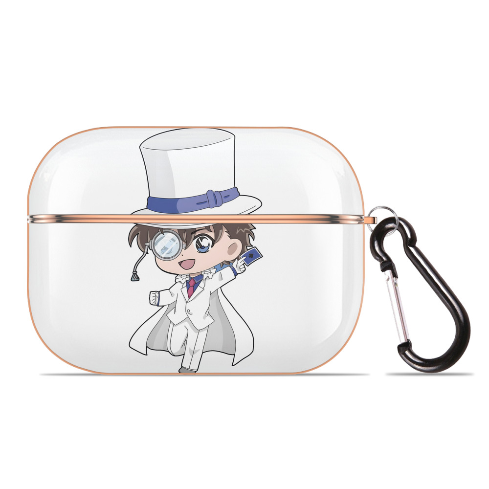 （画像用） 名探偵コナン くろば かいと Detective Conan Kuroba Kaito 【AirPods Pro用】ハードシェル保護ケース｜耐衝撃・防指紋・カラビナ付き商品仕様