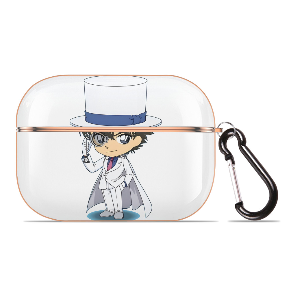 （画像用） 名探偵コナン くろば かいと Detective Conan Kuroba Kaito 【AirPods Pro用】ハードシェル保護ケース｜耐衝撃・防指紋・カラビナ付き商品仕様