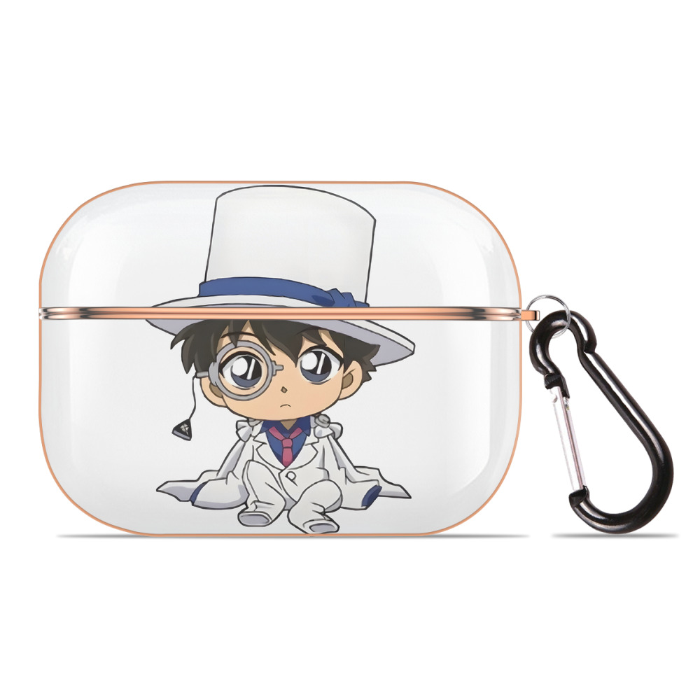 （画像用） 名探偵コナン くろば かいと Detective Conan Kuroba Kaito 【AirPods Pro用】ハードシェル保護ケース｜耐衝撃・防指紋・カラビナ付き商品仕様