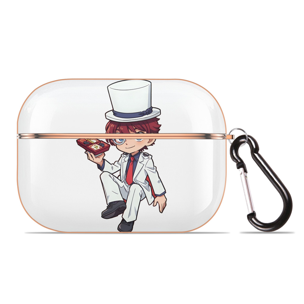 （画像用） 名探偵コナン くろば かいと Detective Conan Kuroba Kaito 【AirPods Pro用】ハードシェル保護ケース｜耐衝撃・防指紋・カラビナ付き商品仕様
