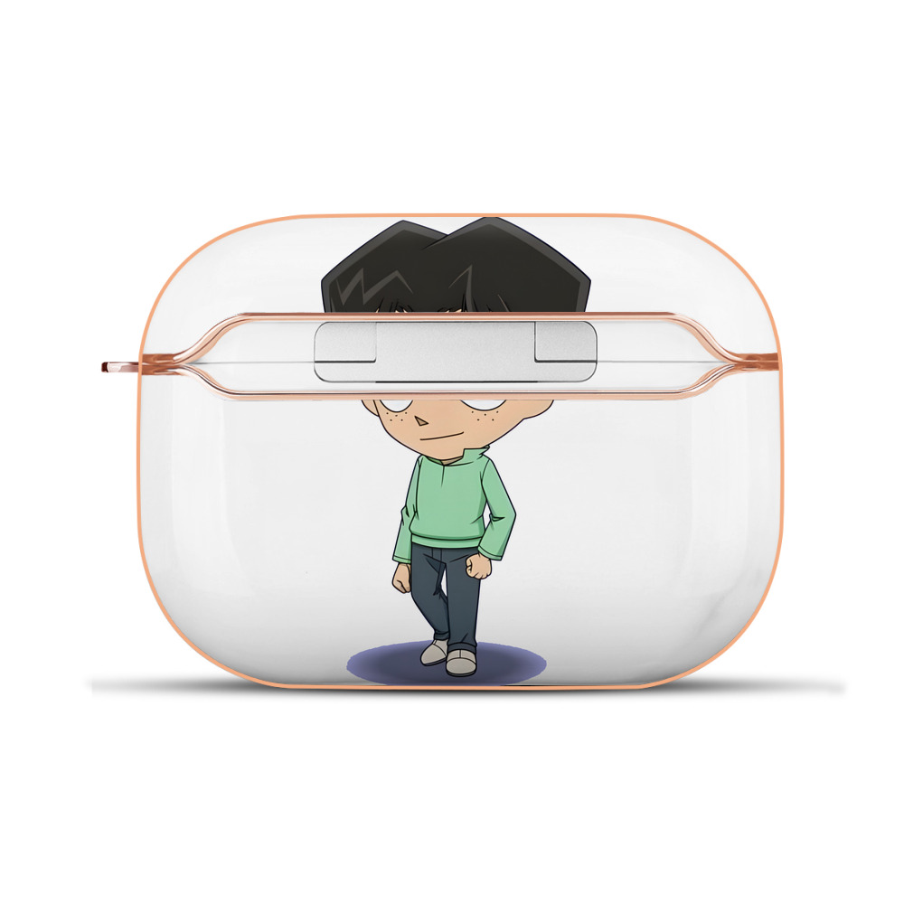 （画像用） 名探偵コナン 円谷 光彦 つぶらや みつひこ Detective Conan Mitch Tennyson 【AirPods Pro用】ハードシェル保護ケース｜耐衝撃・防指紋・カラビナ付き商品仕様