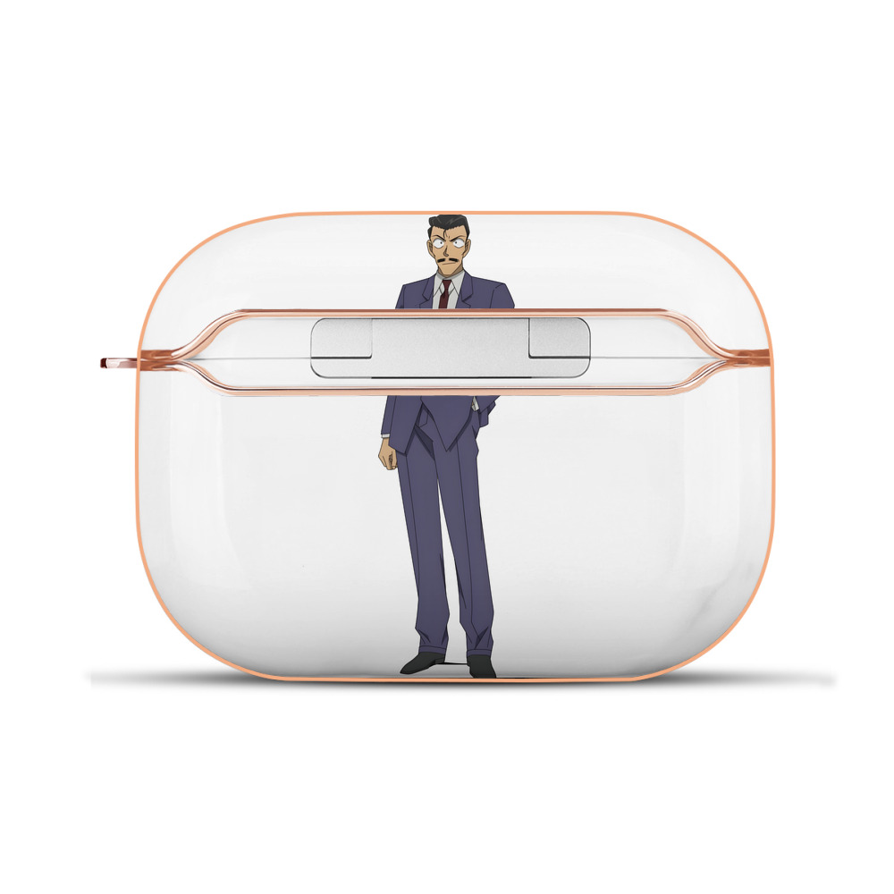（画像用） 名探偵コナン 毛利 小五郎 もうり こごろう Detective Conan 【AirPods Pro用】ハードシェル保護ケース｜耐衝撃・防指紋・カラビナ付き商品仕様