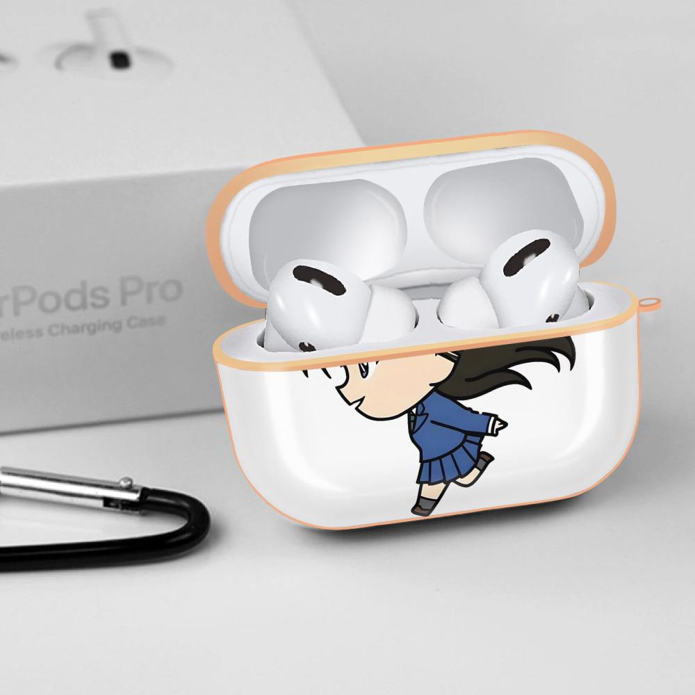 名探偵コナン 毛利 蘭 もうり らん、モーリ ラン Detective Conan Rachel Moore 【AirPods Pro用】ハードシェル保護ケース｜耐衝撃・防指紋・カラビナ付き商品仕様