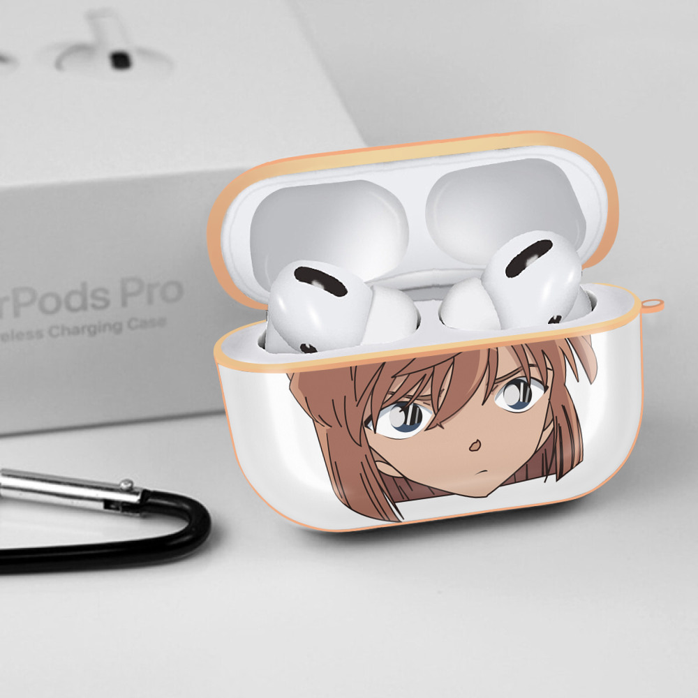 名探偵コナン 灰原 哀 はいばら あい Detective Conan Anita Hailey、Vi Graythorn Haibara Ai 【AirPods Pro用】ハードシェル保護ケース｜耐衝撃・防指紋・カラビナ付き商品仕様